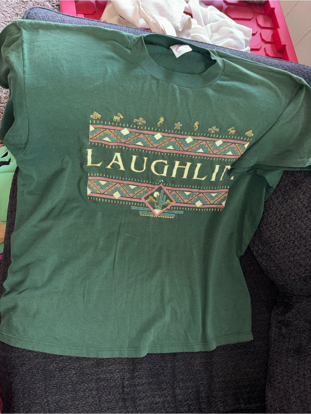 JERZEES Men’s Green Laughlin Cactus Graphic Print Crew Neck T-Shirt Size 2X